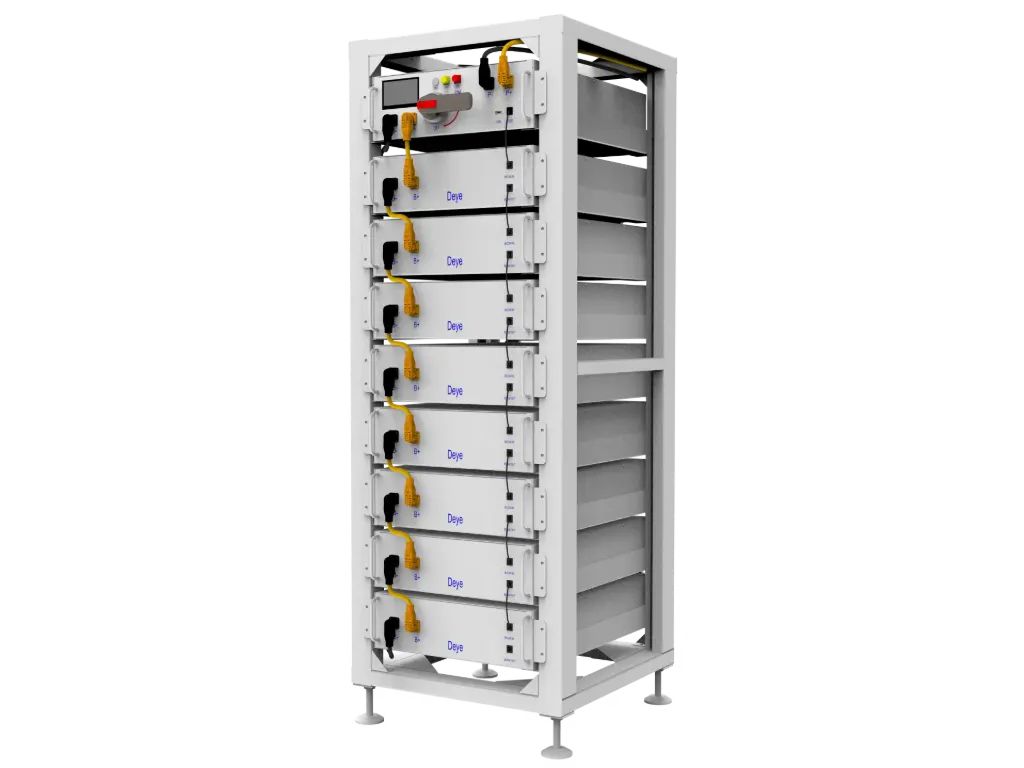 DEYE High Voltage C&I Battery 9 Layer Rack (8 x modules + BDU)